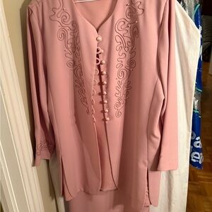 Dusty Rose Embellished Two-Piece Set